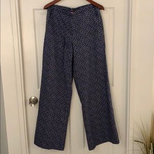 Blue patterned wide leg pants from Joe Fresh